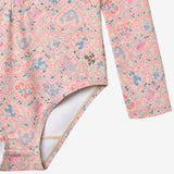 Wheat Main Badedragt L/S Margot Swimwear 9650 pink heart flowers