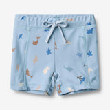 Wheat Main Badeshorts Ulrik Swimwear 1235 soft blue sea life