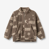 Wheat Outerwear Fleece Anorak Moon Sweatshirt 9679 dry wood jacquard