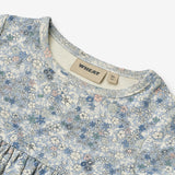 Wheat Main Kortærmet Kjole Nova Dress 9418 blue summer flowers