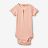 Wheat Main Kortærmet Rib Body Edna Body 9658 rose cloud