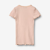 Wheat Main Kortærmet Rib T-Shirt Katie T-Shirt 2400 powder