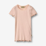 Wheat Main Kortærmet Rib T-Shirt Katie T-Shirt 2400 powder