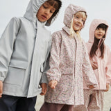Wheat Outerwear Lang Regnjakke Finley Rainwear 9014 clam multi flowers