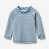 Wheat Main Langærmet Badebluse Dilan T-Shirt 9580 blue swim stripe