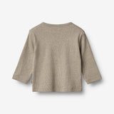 Wheat Main Langærmet Rib T-Shirt Milo T-Shirt 0072 gravel melange