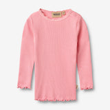 Wheat Main Langærmet Rib T-Shirt Reese T-Shirt 9638 bubblegum