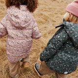 Wheat Outerwear Puffer Jakke Yrsa Jacket 9536 rose powder flowers