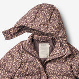 Wheat Outerwear Puffer Jakke Yrsa Jackets 3122 eggplant flowers