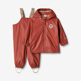 Wheat Outerwear Regnsæt Charlie m. Seler | Baby Rainwear 2072 red