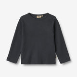 Wheat Main Sæt af 2 Langærmet Rib T-shirts Milo T-Shirt 1432 navy