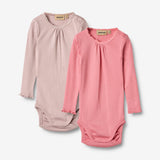Wheat Main Sæt af 2 Rib Body Lotta Underwear/Bodies 2355 pink lilac