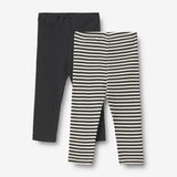 Wheat Main Sæt af To Rib Leggings Jules Legging 9432 navy rib stripe