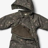 Wheat Outerwear Flyverdragt Adi | Baby Snowsuit 0226 dry black space