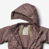 Wheat Outerwear Flyverdragt Miko Snowsuit 3121 eggplant buttercups