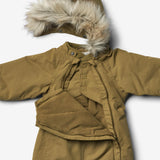 Wheat Outerwear Flyverdragt Nickie | Baby Snowsuit 4101 dry moss