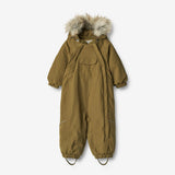 Wheat Outerwear Flyverdragt Nickie | Baby Snowsuit 4101 dry moss