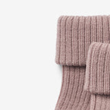 Wheat Main Uld Ribsokker Ziggy Socks/Tights 1135 dry rose