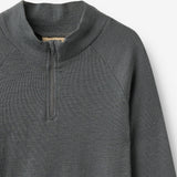 Wheat Outerwear Uldbluse med half zip Baselayer 9619 dark charcoal
