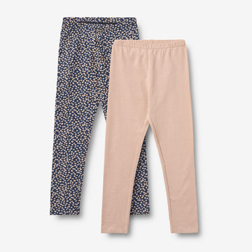 Wheat Main 2-pak Jersey Leggings Jules Leggings 1481 blue flowers