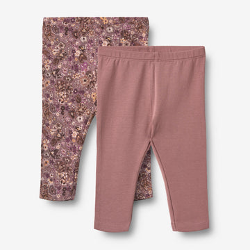Wheat Main 2-pak Jersey Leggings Jules | Baby Leggings 1347 lavender flowers