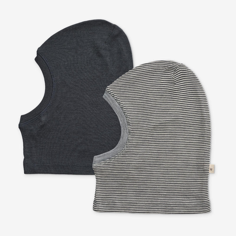 Wheat Wool 2-pak Uld Elefanthuer Kim Accessories 1433 navy stripe