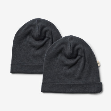 Wheat Wool 2-pak Uld huer Emo Accessories 1432 navy