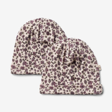 Wheat Wool Sæt af 2 Uldhuer Emo Accessories 1114 autumn flowers