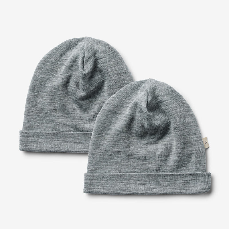 Wheat Wool 2-pak Uld huer Emo Accessories 0224 melange grey