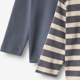 Wheat Main 2 T-shirt L/S Milo T-Shirt 1309 greyblue stripe