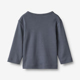 Wheat Main 2 T-shirt L/S Milo T-Shirt 1309 greyblue stripe