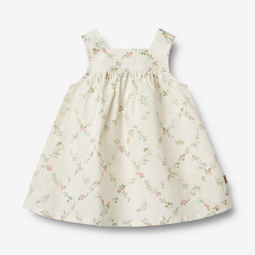 Wheat Main Ærmeløs Kjole Ayla Dress 9426 ivory checked flowers