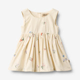 Wheat Main Ærmeløs Kjole Sienna Dress 9644 ivory embroidery flowers
