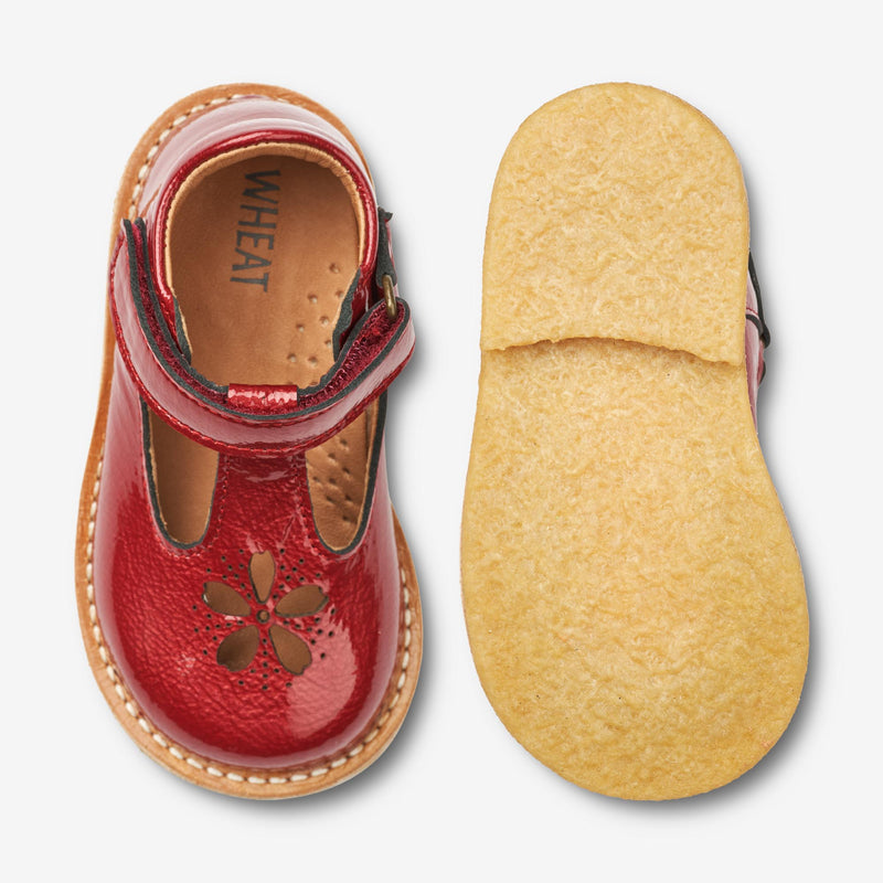 Wheat Footwear Asta Mary Jane Prewalker | Baby Prewalkers 2072 red