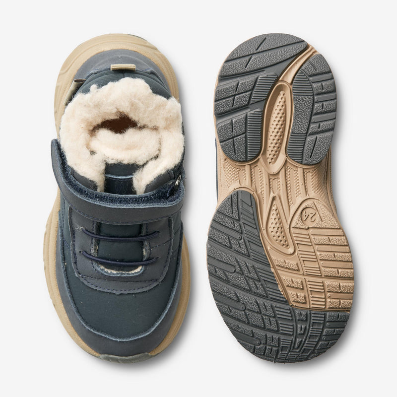 Wheat Footwear Astoni Velcro Tex Sneaker Winter Footwear 1432 navy