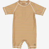Wheat Bade Heldragt Cas | Baby Swimwear 5096 golden green stripe