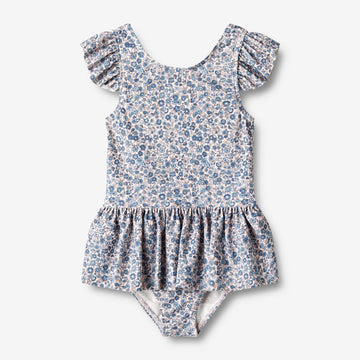 Wheat Main   Badedragt Diddi Swimwear 1301 blue flower meadow