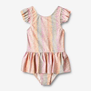 Wheat Main   Badedragt Diddi Swimwear 9506 rainbow flowers