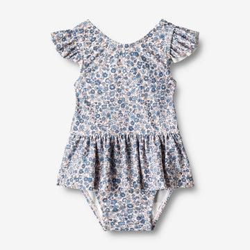 Wheat Main   Badedragt Diddi Swimwear 1301 blue flower meadow