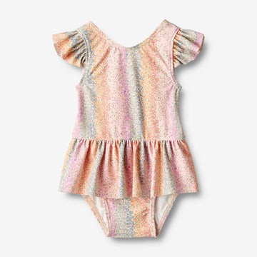 Wheat Main   Badedragt Diddi Swimwear 9506 rainbow flowers