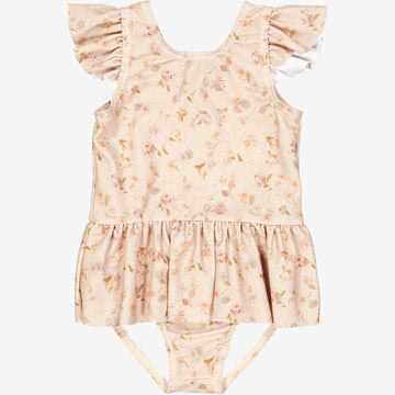 Wheat Main  Badedragt Diddi | Baby Swimwear 1492 purple poppy flowers