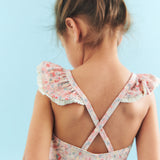 Wheat Main Badedragt Doris Swimsuit 2526 powder flowers and seashells