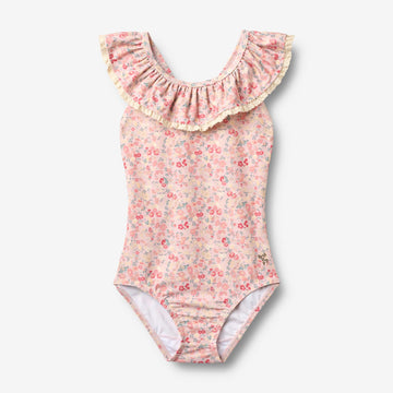 Wheat Main Badedragt Doris Swimsuit 2526 powder flowers and seashells