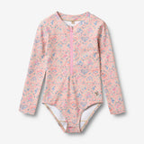 Wheat Main Badedragt L/S Margot Swimsuit 9650 pink heart flowers