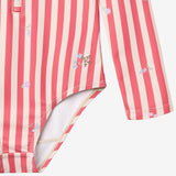 Wheat Main Badedragt L/S Margot Swimsuit 9657 red stripe flowers