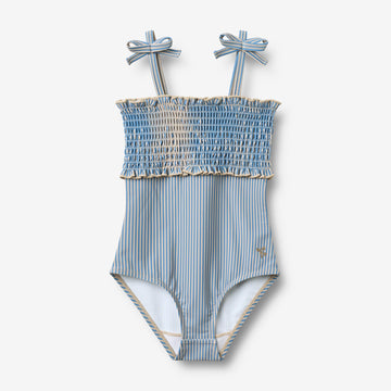Wheat Main Badedragt Selma Swimsuit 9580 blue swim stripe