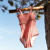 Wheat Main Badedragt Selma Swimsuit 9657 red stripe flowers