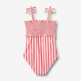 Wheat Main Badedragt Selma Swimsuit 9657 red stripe flowers