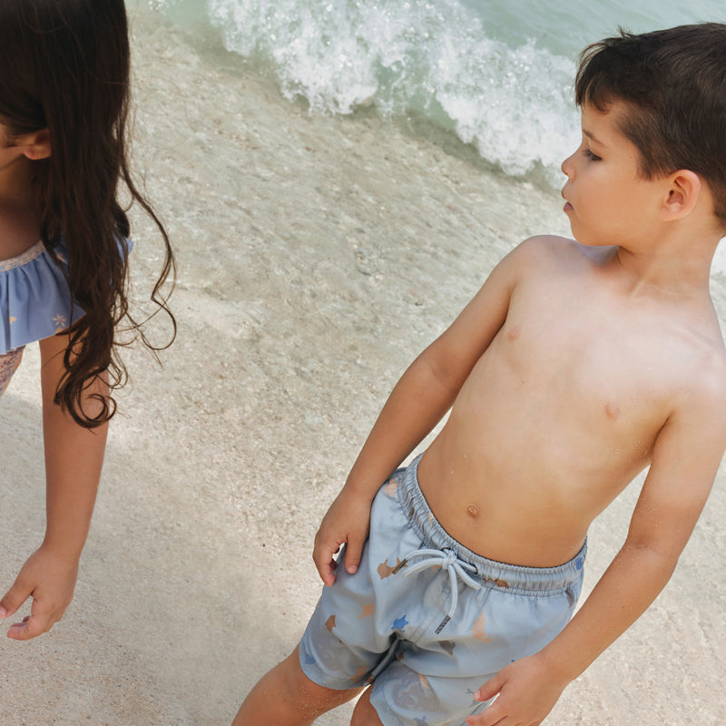 Wheat Main Badeshorts Hansi Shorts 1235 soft blue sea life