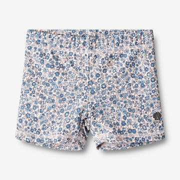 Wheat Main   Badeshorts Niki Swimwear 1301 blue flower meadow